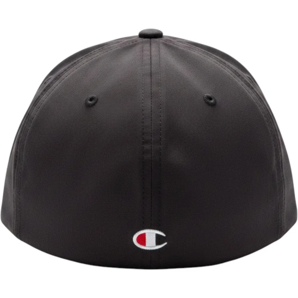 NWOT Champion Flexfit Baseball Cap Black Embroidered Logo Unisex L XL Hat
